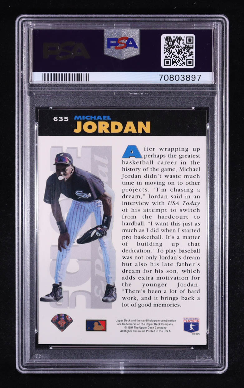 Michael Jordan 1994 Collector's Choice #635 UP RC (PSA 9) at PristineAuction.com Michael Jordan 1994 Collector's Choice #635 UP RC (PSA 9) at PristineAuction.com