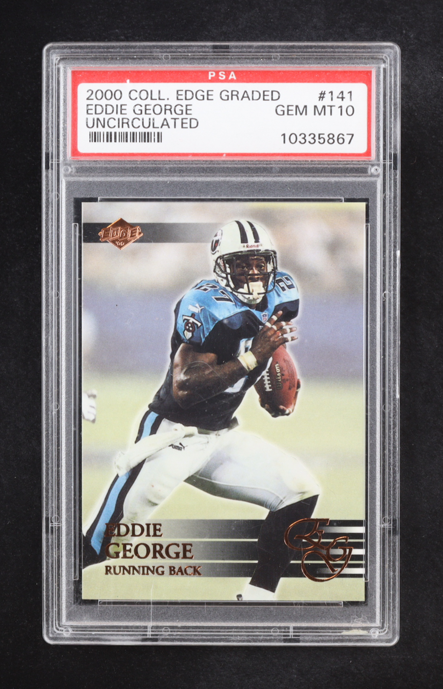 Eddie George 2000 Collector's Edge Graded #141 - Uncirculated (PSA 10) at PristineAuction.com Eddie George 2000 Collector's Edge Graded #141 - Uncirculated (PSA 10) at PristineAuction.com