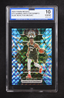 Giannis Antetokounmpo 2022 Panini Mosaic Blue Reactive Mosaic #15 (ISA 10) at PristineAuction.com