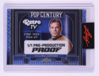 William Shatner 2024 Leaf Pop Century Blue Retro TV Star Trek Pre-Production Proof #NNO #1/1 at PristineAuction.com