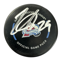 Nathan MacKinnon Signed Avalanche Official Game Puck (Fanatics) at PristineAuction.com