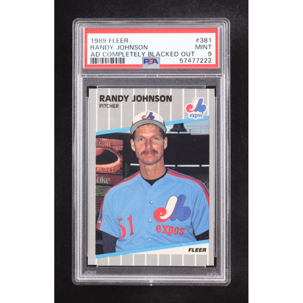 Randy Johnson 1989 Fleer #381D Black Box ERR RC (PSA 9) at PristineAuction.com