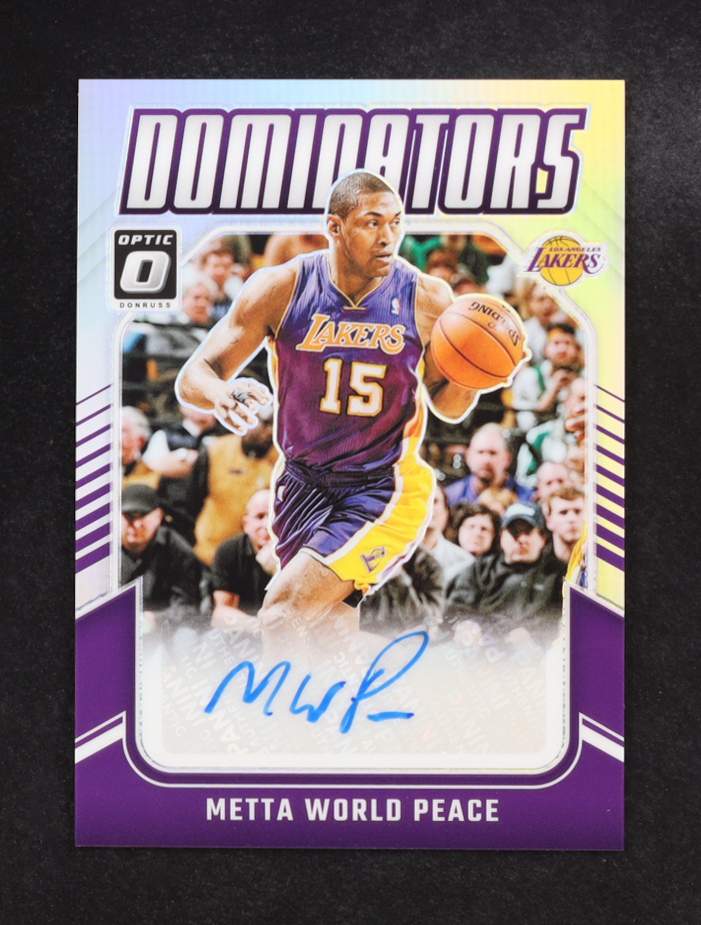 Metta World Peace 2024-25 Donruss Optic Dominators Signatures Holo #16 #26/99 at PristineAuction.com Metta World Peace 2024-25 Donruss Optic Dominators Signatures Holo #16 #26/99 at PristineAuction.com
