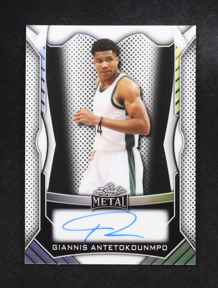 Giannis Antetokounmpo 2025 Leaf Metal Autographs White #BAGA1 #2/8 at PristineAuction.com Giannis Antetokounmpo 2025 Leaf Metal Autographs White #BAGA1 #2/8 at PristineAuction.com