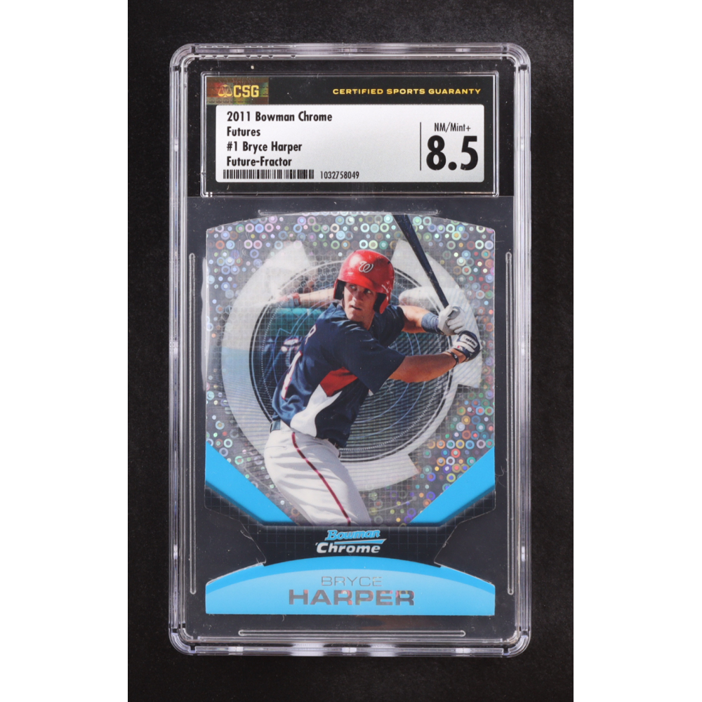 Bryce Harper 2011 Bowman Chrome Futures Future-Fractors #1 RC (CSG 8.5) at PristineAuction.com