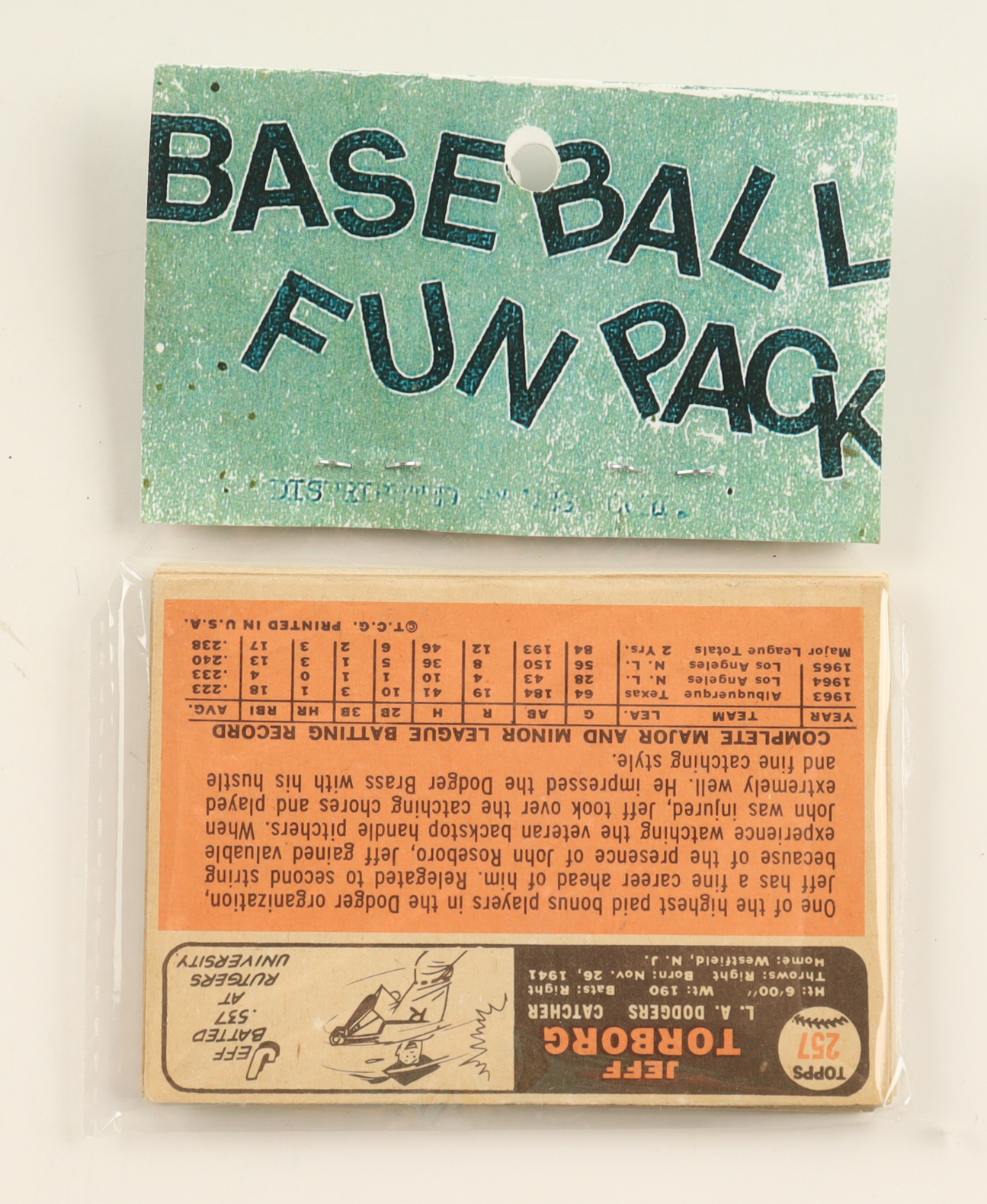 1966 Topps Baseball Card Fun Pack with (10) Cards at PristineAuction.com 1966 Topps Baseball Card Fun Pack with (10) Cards at PristineAuction.com