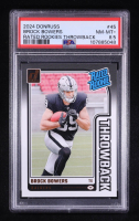 Brock Bowers 2024 Donruss Rated Rookies Throwback #45 RC (PSA 8.5) at PristineAuction.com