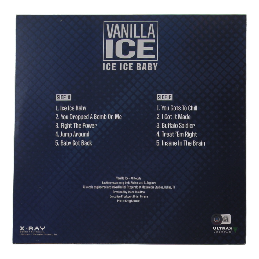 Vanilla Ice Signed "Ice Ice Baby" Vinyl Record Album (Beckett) at PristineAuction.com Vanilla Ice Signed "Ice Ice Baby" Vinyl Record Album (Beckett) at PristineAuction.com
