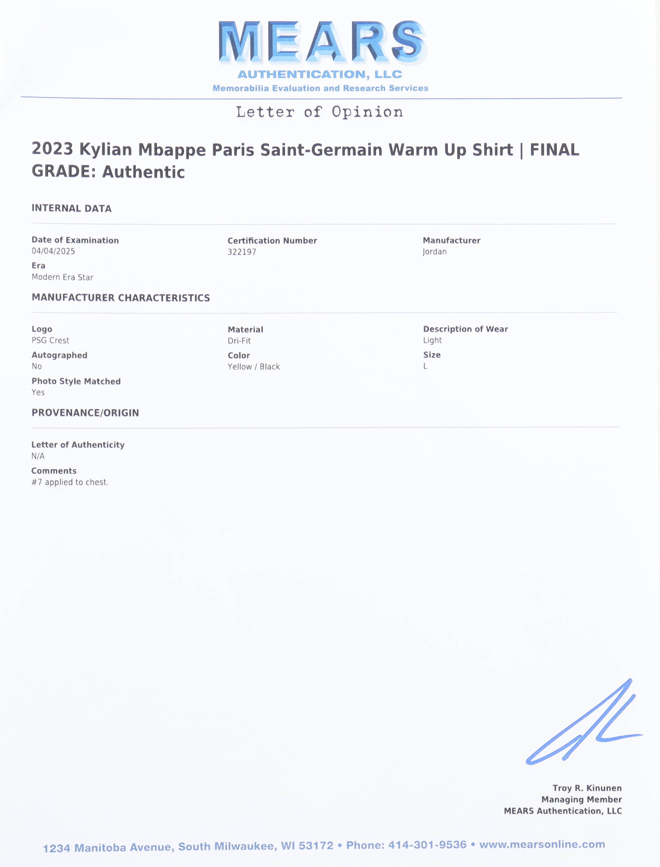 Kylian Mbappe Signed Paris Saint-Germain Jordan Authentic Warm-Up Shirt (MEARS) at PristineAuction.com Kylian Mbappe Signed Paris Saint-Germain Jordan Authentic Warm-Up Shirt (MEARS) at PristineAuction.com