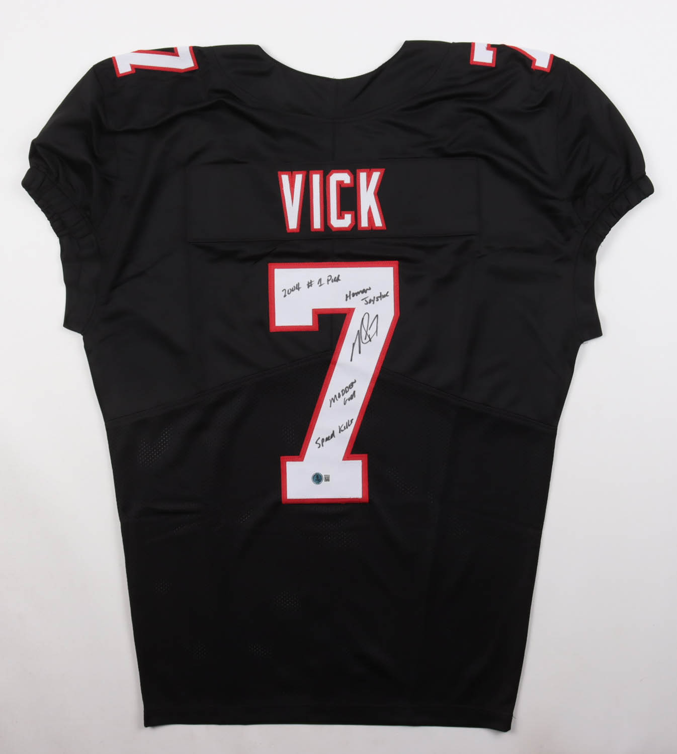 Michael Vick Signed Jersey With Multiple Inscriptions (Beckett) at PristineAuction.com Michael Vick Signed Jersey With Multiple Inscriptions (Beckett) at PristineAuction.com