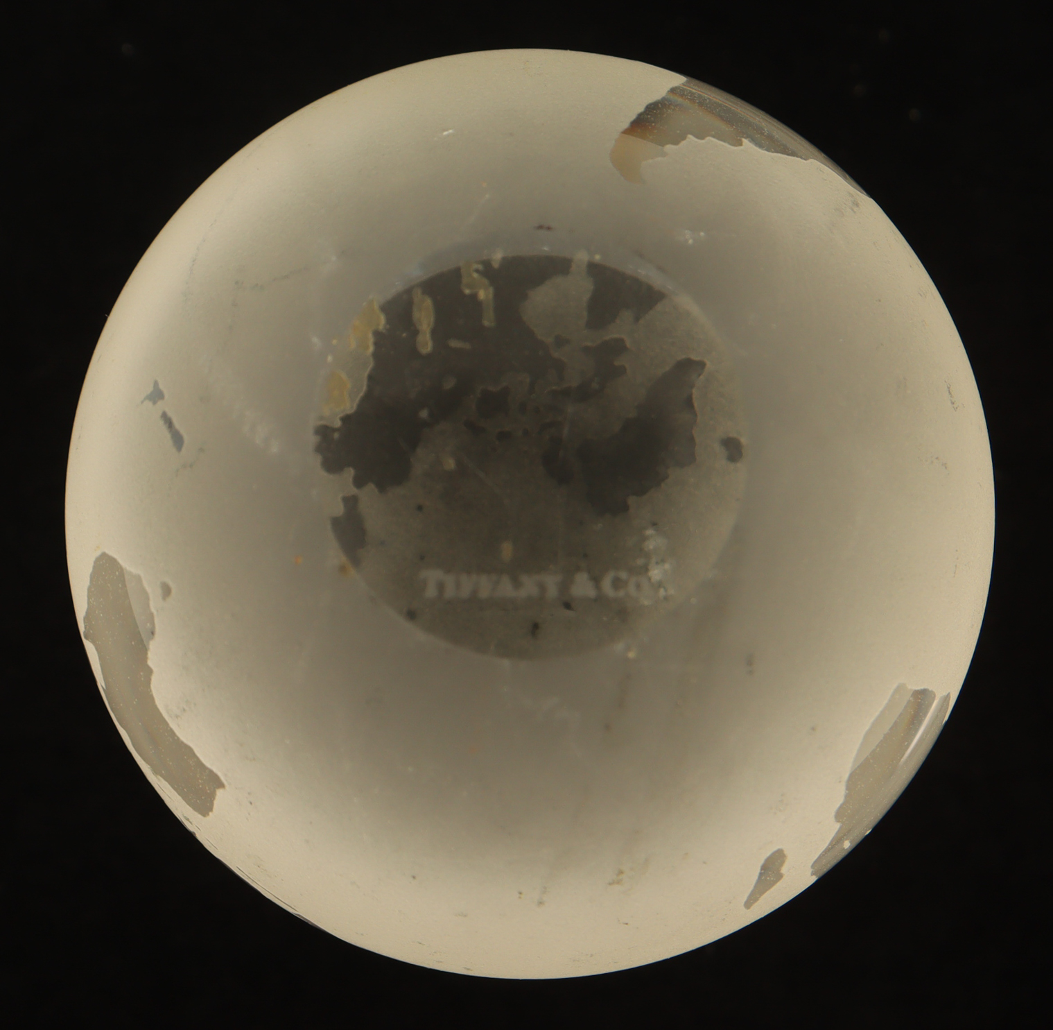 Tiffany & Co. Lead Crystal Globe With Wood & Glass Display Case at PristineAuction.com Tiffany & Co. Lead Crystal Globe With Wood & Glass Display Case at PristineAuction.com