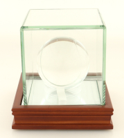 Tiffany & Co. Lead Crystal Tennis Ball With Wood & Glass Display Case at PristineAuction.com