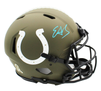 Edgerrin James Signed Colts Full-Size Authentic On-Field Salute to Service Alternate Speed Helmet (Radtke) at PristineAuction.com