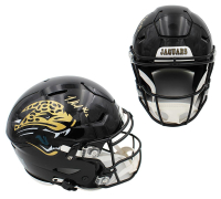 Travis Hunter Signed Jaguars Full-Size Authentic On-Field Throwback Alternate Speedflex Helmet (Beckett) at PristineAuction.com