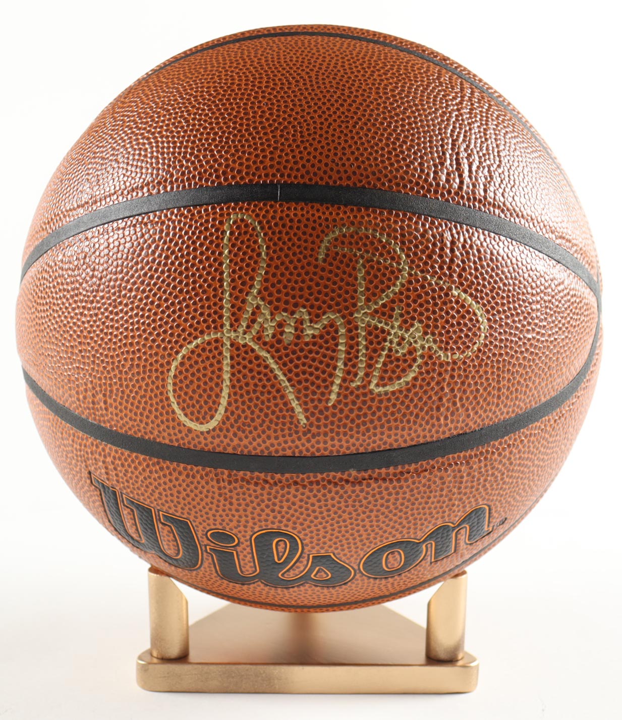 Larry Bird Signed NBA Logo Basketball with Display Stand (PSA) at PristineAuction.com Larry Bird Signed NBA Logo Basketball with Display Stand (PSA) at PristineAuction.com