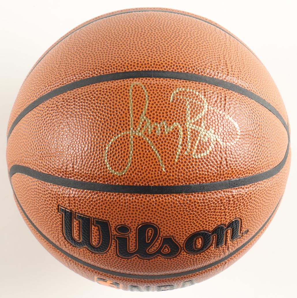 Larry Bird Signed NBA Logo Basketball with Display Stand (PSA) at PristineAuction.com Larry Bird Signed NBA Logo Basketball with Display Stand (PSA) at PristineAuction.com