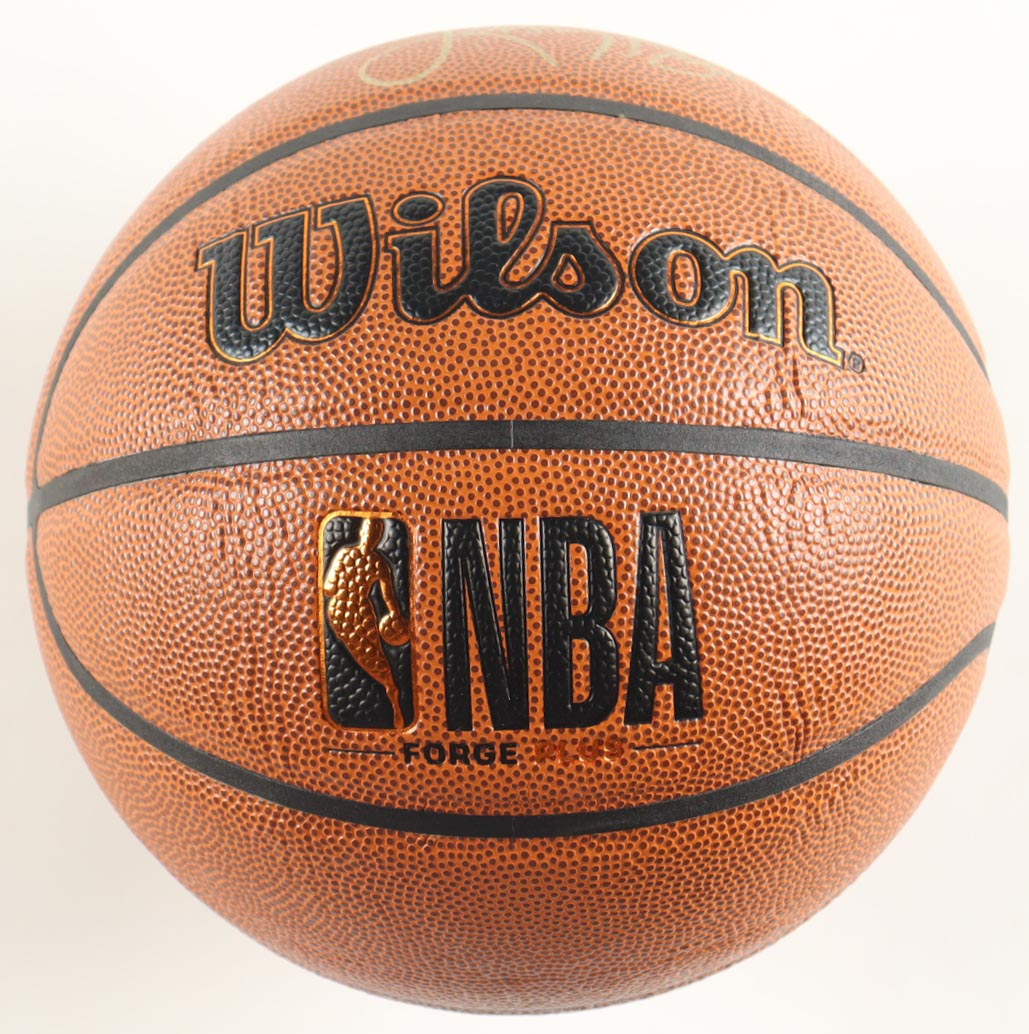 Larry Bird Signed NBA Logo Basketball with Display Stand (PSA) at PristineAuction.com Larry Bird Signed NBA Logo Basketball with Display Stand (PSA) at PristineAuction.com