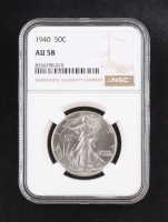1940 Walking Liberty Silver 50C Half Dollar (NGC AU58) at PristineAuction.com