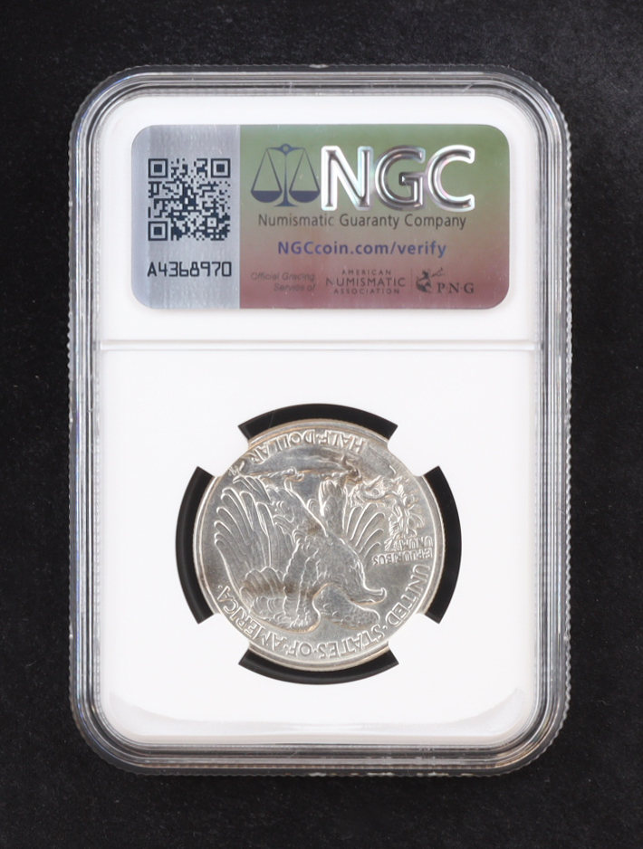 1943 Walking Liberty Silver 50C Half Dollar (NGC AU58) at PristineAuction.com 1943 Walking Liberty Silver 50C Half Dollar (NGC AU58) at PristineAuction.com