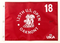 Keegan Bradley Signed 2025 "125th U.S. Open Oakmont" Golf Pin Flag (PSA) at PristineAuction.com