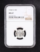 1944-S Mercury Silver Dime (NGC MS67) at PristineAuction.com