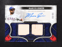Marcus Semien 2025 Topps Tier One Relics Dual Bat Patch Auto #AT1R-MSE #99/99 at PristineAuction.com