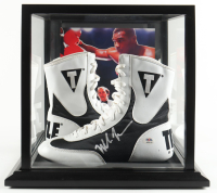 Mike Tyson Signed Set of (2) Title Boxing Boots with Display Case (PSA) at PristineAuction.com