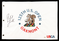Phil Mickelson Signed 2025 "125th U.S. Open Oakmont" Golf Pin Flag (PSA) at PristineAuction.com