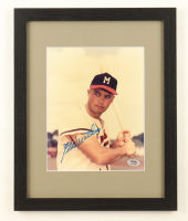 Eddie Mathews Signed Braves Custom Framed Photo Display (PSA) at PristineAuction.com