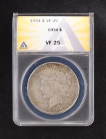 1934 Peace Silver Dollar (ANACS VF25) at PristineAuction.com