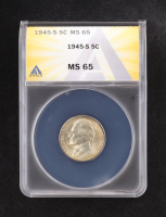 1945-S Jefferson "War" Nickel - 35% Silver (ANACS MS65) at PristineAuction.com