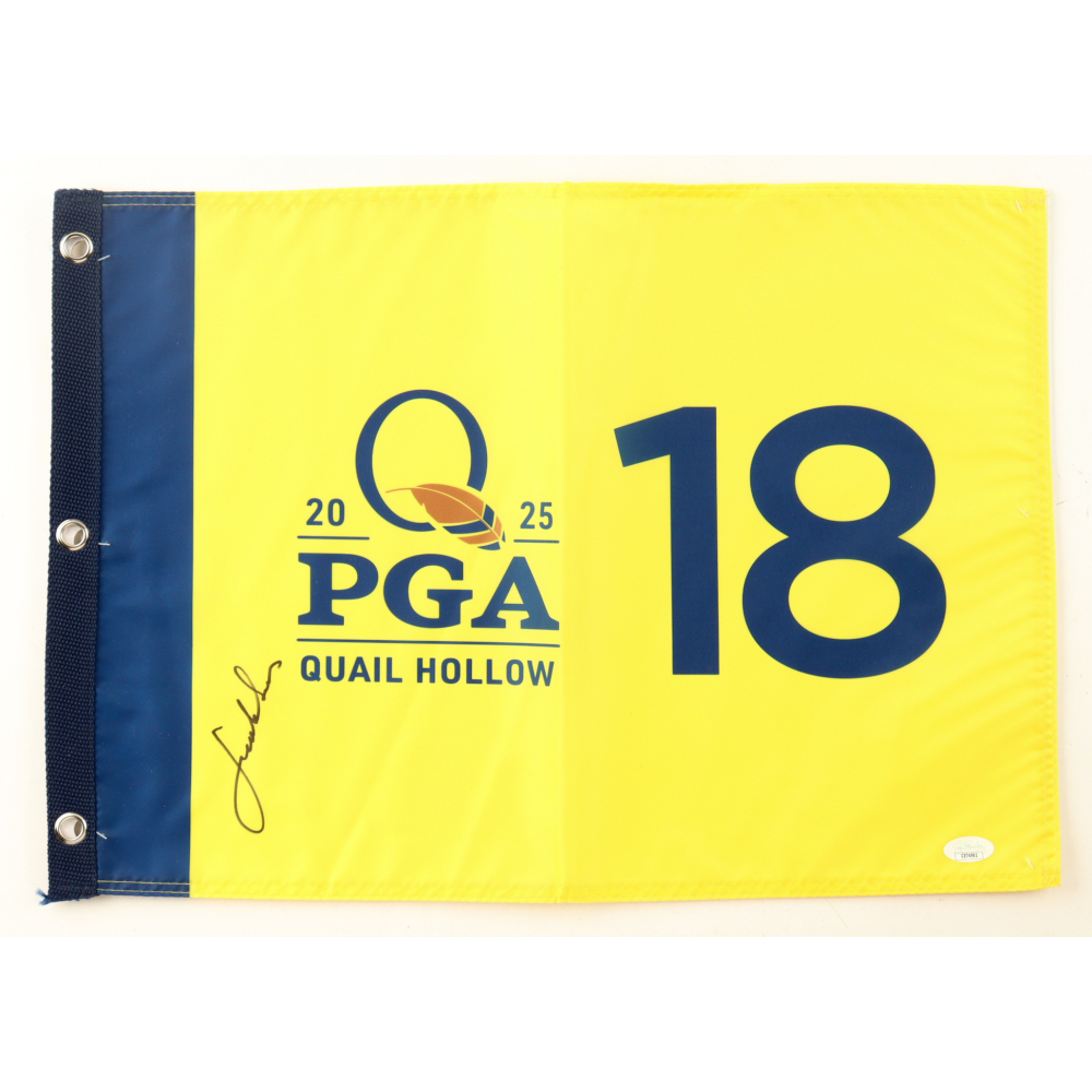 Jordan Spieth Signed 2025 PGA Championship Golf Pin Flag (JSA) at PristineAuction.com