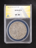 1878-CC Morgan Silver Dollar - Carson City Mint (ANACS VF30) at PristineAuction.com
