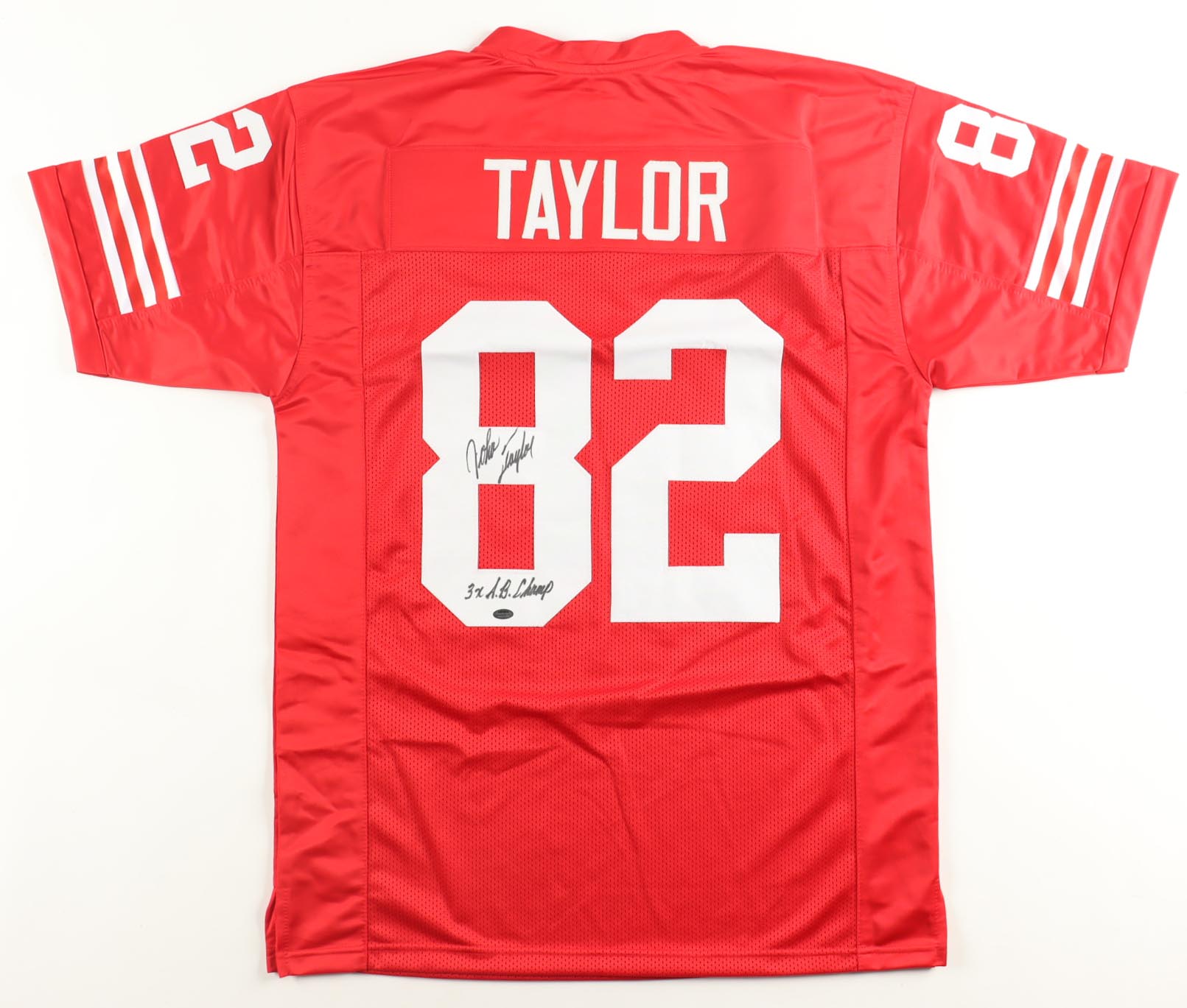 John Taylor Signed Jersey Inscribed "3x A. B. Champ" (Schwartz) at PristineAuction.com John Taylor Signed Jersey Inscribed "3x A. B. Champ" (Schwartz) at PristineAuction.com