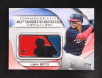 Juan Soto 2022 Topps Commemorative MLB Logo Silhouetted Batter Logo Medallion #MLBL-JS at PristineAuction.com