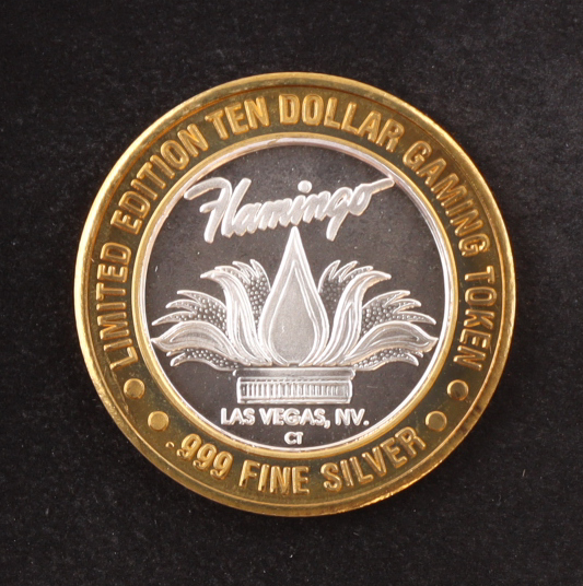 Flamingo Hotel Casino .999 Fine Silver $10 Gaming Token at PristineAuction.com Flamingo Hotel Casino .999 Fine Silver $10 Gaming Token at PristineAuction.com