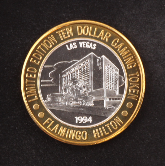 Flamingo Hotel Casino .999 Fine Silver $10 Gaming Token at PristineAuction.com Flamingo Hotel Casino .999 Fine Silver $10 Gaming Token at PristineAuction.com