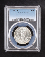 1941-D Walking Liberty Silver 50C Half Dollar (PCGS MS65) at PristineAuction.com