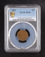1884 Indian Head Cent - Gold Shield (PCGS XF40) at PristineAuction.com
