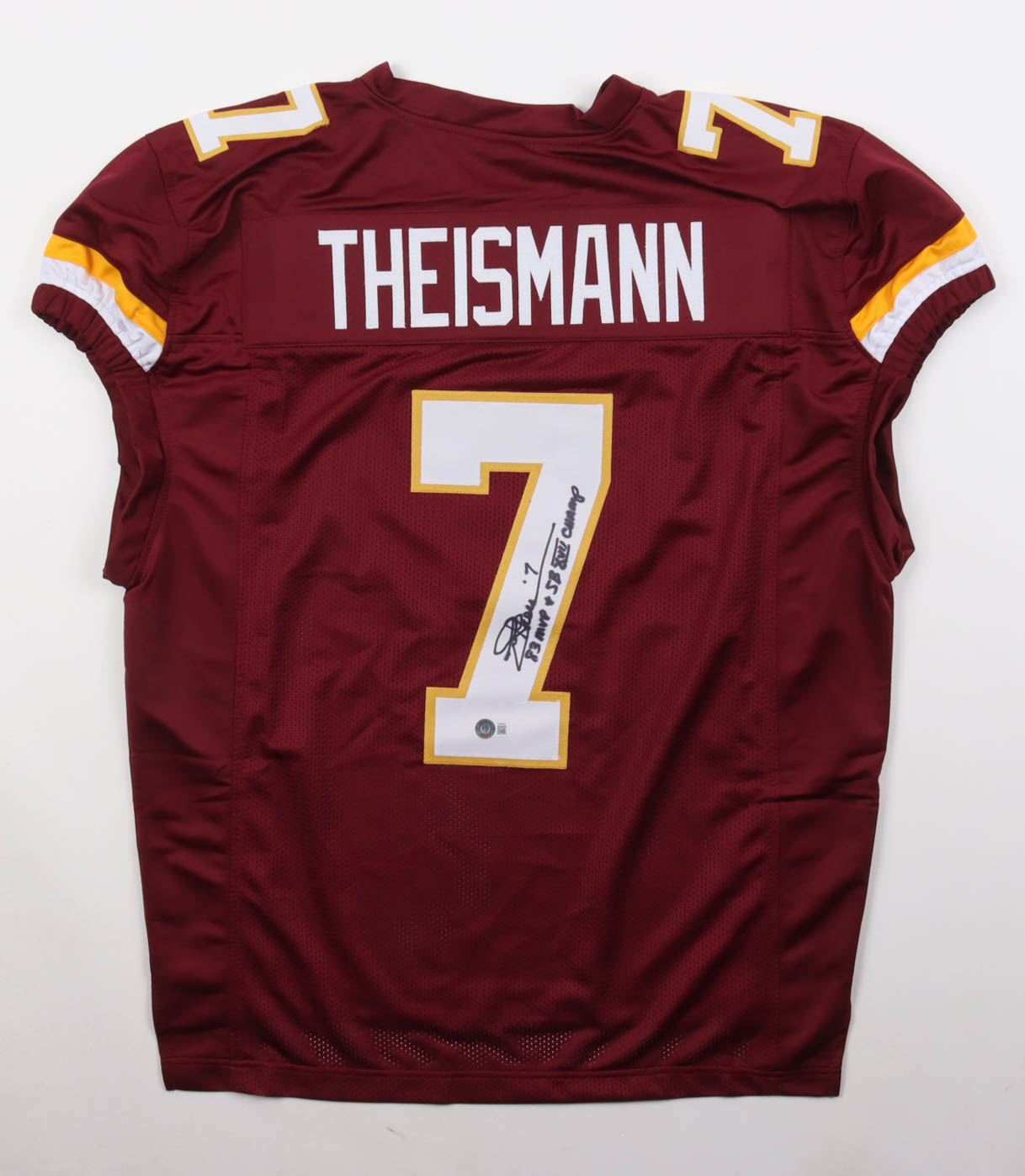 Joe Theismann Signed Jersey Inscribed "83 MVP" & "SB XVII Champ" (Beckett) at PristineAuction.com Joe Theismann Signed Jersey Inscribed "83 MVP" & "SB XVII Champ" (Beckett) at PristineAuction.com