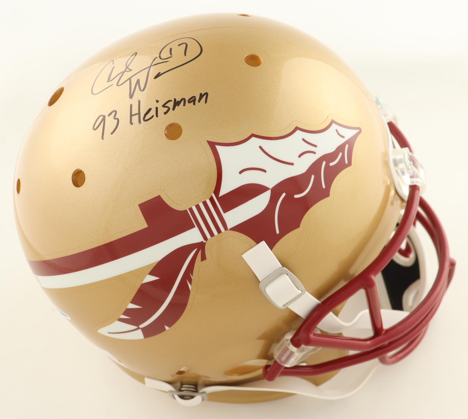 Charlie Ward Signed Florida State Seminoles Full-Size Helmet Inscribed "93 Heisman" (Beckett) at PristineAuction.com Charlie Ward Signed Florida State Seminoles Full-Size Helmet Inscribed "93 Heisman" (Beckett) at PristineAuction.com