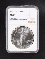 1989 American $1 Dollar Silver Eagle (NGC MS69) at PristineAuction.com