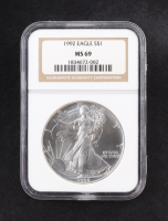 1992 American $1 Dollar Silver Eagle (NGC MS69) at PristineAuction.com