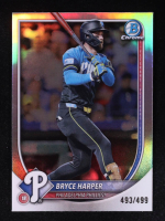 Bryce Harper 2025 Topps Bowman Chrome Refractor #37 #493/499 at PristineAuction.com
