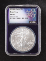 2025(P) American Silver Eagle, Eagle Privy - Limited Mintage of 500,000 (NGC MS69) at PristineAuction.com
