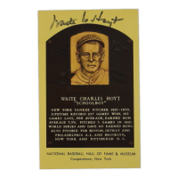 Waite Hoyt Signed Hall Of Fame Plaque Postcard (Beckett) at PristineAuction.com