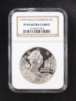 1999-P Dolley Madison Commemorative Proof Silver $1 Dollar (NGC PF69 ULTRA CAMEO) at PristineAuction.com