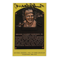 Brooks Robinson Signed Hall Of Fame Plaque Postcard (Beckett) at PristineAuction.com