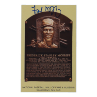 Fred McGriff Signed Hall Of Fame Plaque Postcard (TriStar) at PristineAuction.com