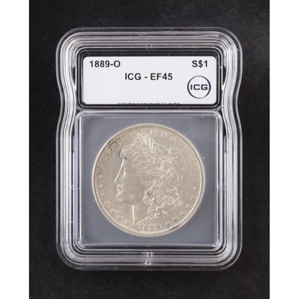 1889-O Morgan Silver $1 Dollar (ICG EF45) at PristineAuction.com
